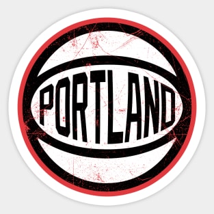 Portland Retro Ball - Red Sticker